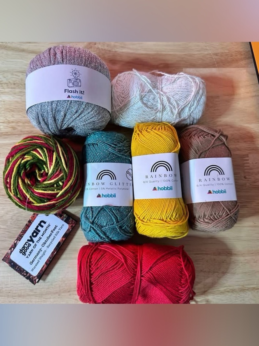 Hobbii Rainbow, Darn Good Yarn, Assorted Yarn Bundle